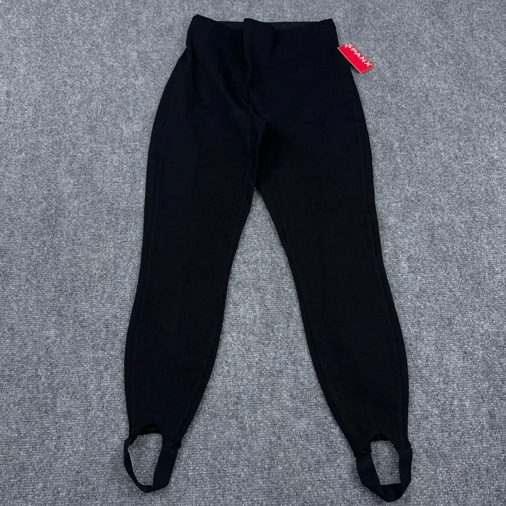 NEW Spanx Ponte Stirrup Leggings Womens Small Black High Rise Stretch 21297R